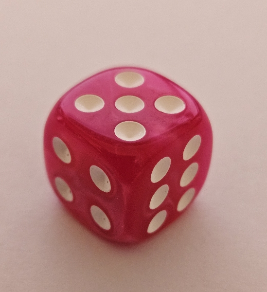 Würfel - D6 - 1cm - Pink